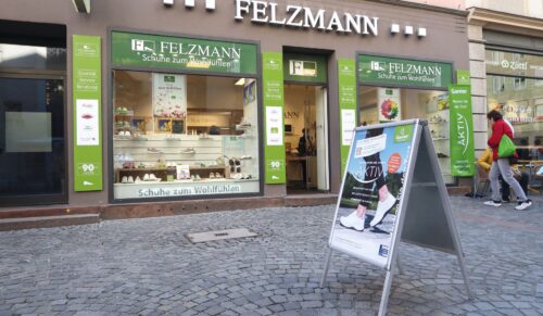 Im Schuhhaus Felzmann in München konnten Kunden eine kostenlose Ganganalyse durchführen. (Foto: Ganter)