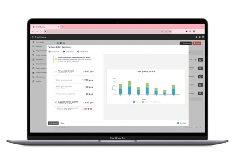 Der Hersteller bekommt eine durch die Chainbalance-Software errechnete Prognose über die Nachfrage nach einem Artikel. Daraus wird die benötigte Ordermenge berechnet. (Foto: Chainbalance)