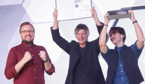 Drei der vier Geschäftsführer des August-Blanke-Preisträgers Basislager Karlsruhe (von links nach rechts): Tobias Denda, Oliver Scheib und Sebastian Griech (Foto: ANWR Group/Andreas Wiese)