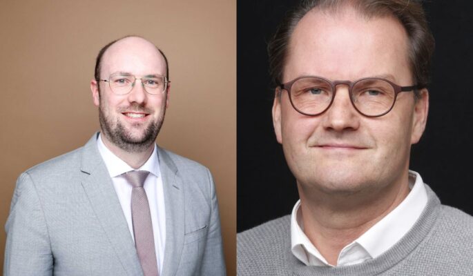 Torben Schütz, stellvertretender Hauptgeschäftsführer des HDS/L (li.) und Thomas Lange, Hauptgeschäftsführer von German Fashion und Geschäftsführer/Vizevorsitzender des IVPS (Foto: HDS/L, German Fashion)