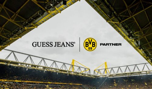 Guess Jeans kündigt eine Zusammenarbeit mit dem Fußballverein Borussia Dortmund an. (Foto: Guess Jeans)