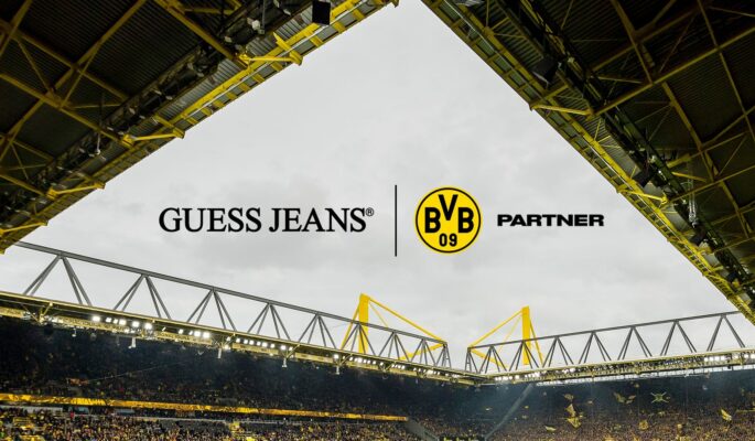Guess Jeans kündigt eine Zusammenarbeit mit dem Fußballverein Borussia Dortmund an. (Foto: Guess Jeans)