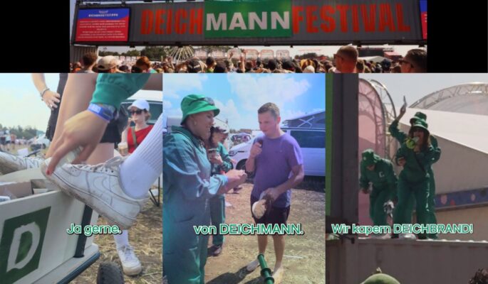 Screenshots von der Deichmann-Aktion beim Deichbrand-Festival