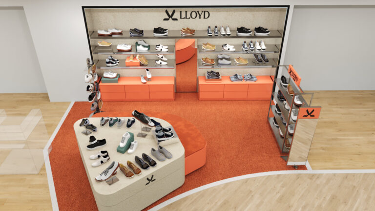 Lloyd bezieht mit einer Shop-in-Shop-Fläche das Pariser Luxuskaufhaus Le Printemps und demonstriert dort das Lifestyle-Konzept. (Foto: Lloyd) 