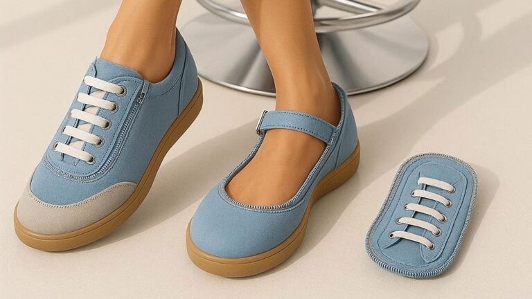 Ballerina und Sneaker in einem Schuh (Foto: Constanze Elmdust)