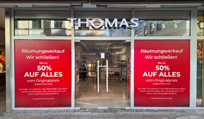 Thomas schließt seine Filiale in der Münchner Innenstadt. (Foto: Thomas)