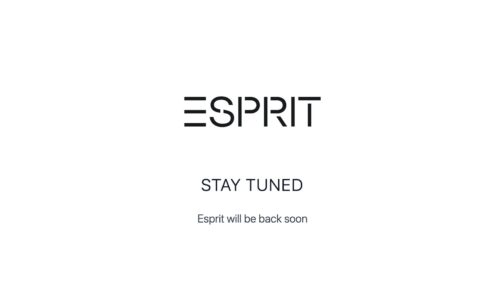 „Stay Tuned. Esprit will be back soon“, heißt es auf der Unternehmenswebseite von Esprit (Screenshot: esprit.com/Stand: 22.12.2025)