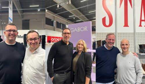 von links: Rüdiger Weiser und Heiko Hüdepohl (S.Oliver), Tom Czizegg und Bianca Schober (Gabor), Carsten Richter und Roman Guth (Mustang) (Fotos: Redaktion)