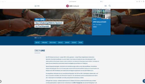 Die neue Website des GMS Verbund (Foto: GMS Verbund)