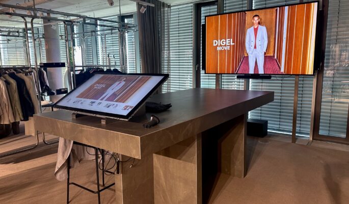 Der Digel-Flagship-Store in Düsseldorf bietet auch Wholesale-Lösungen von Fashioncloud. (Foto: Digel)