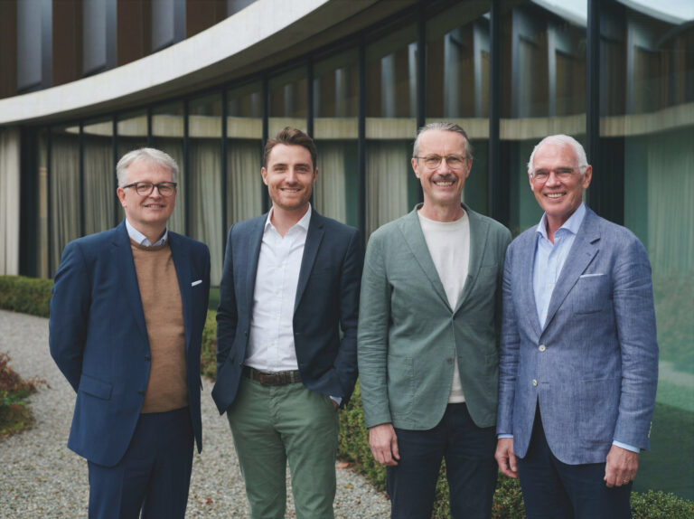 Das neue Legero United-Executive Board von links: Morten Bay Jensen (COO), Florian Fuchs (designierter CEO), Hermann Meyer (CPO) und Stefan Stolitzka (CEO und künftiger Chairman) (Foto: Legero United)