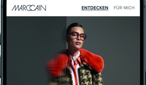Eine mögliche Startansicht der App. (Foto: Marc Cain)