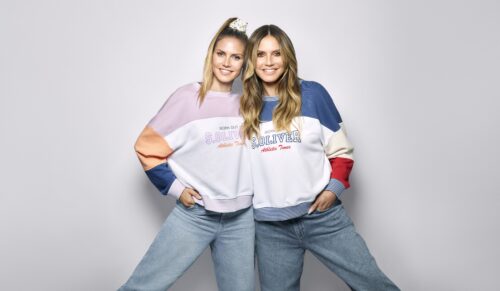 Heidi Klum begegnet in der Kampagne ihrem Ich der Neunziger. (Foto: S.Oliver Group)