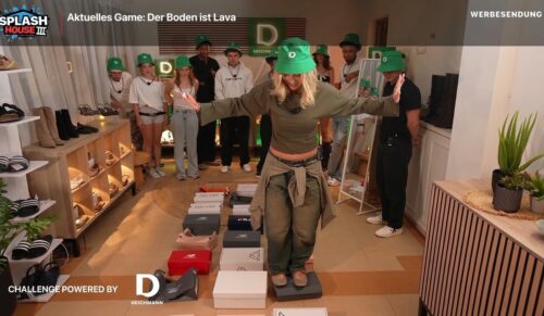 Die „The floor is lava“-Challenge sorgte im Deichmann Pop-up-Store für Spaß. (Foto: Leonine C_)